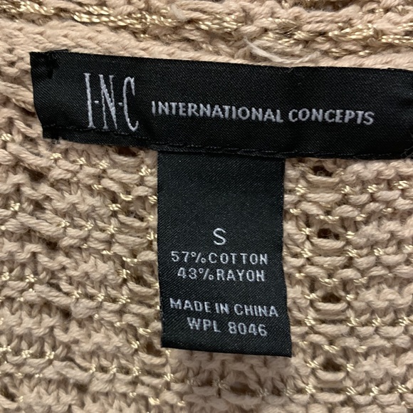 INC International Concepts Beige /Tan Cardigan Size S - Picture 3 of 8
